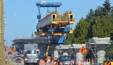 SkyTrain guideway almost at Langley-Surrey border