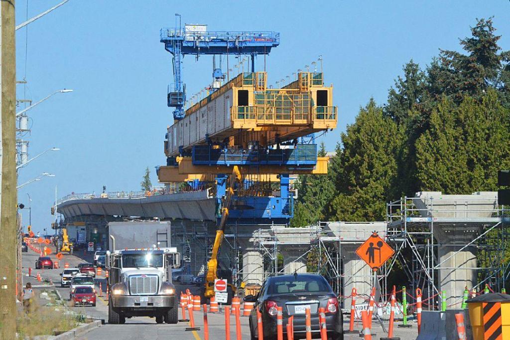 SkyTrain guideway almost at Langley-Surrey border