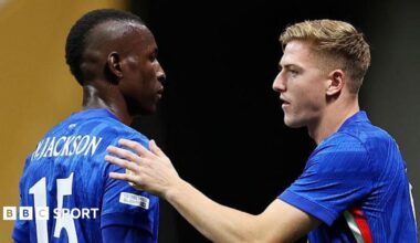 Chelsea strikers Nicolas Jackson and Liam Delap