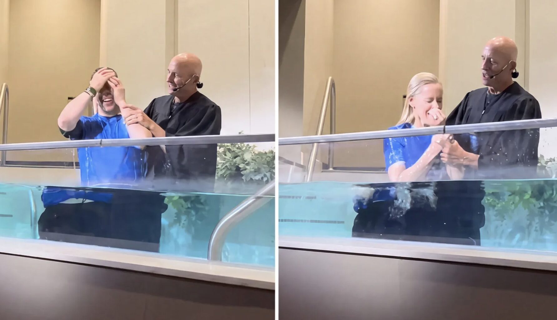 Donnie Wahlberg, Jenny McCarthy get baptized at church