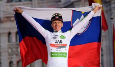 Vuelta a Espa&ntilde;a 2019: Tadej Pogačar celebrates third overall