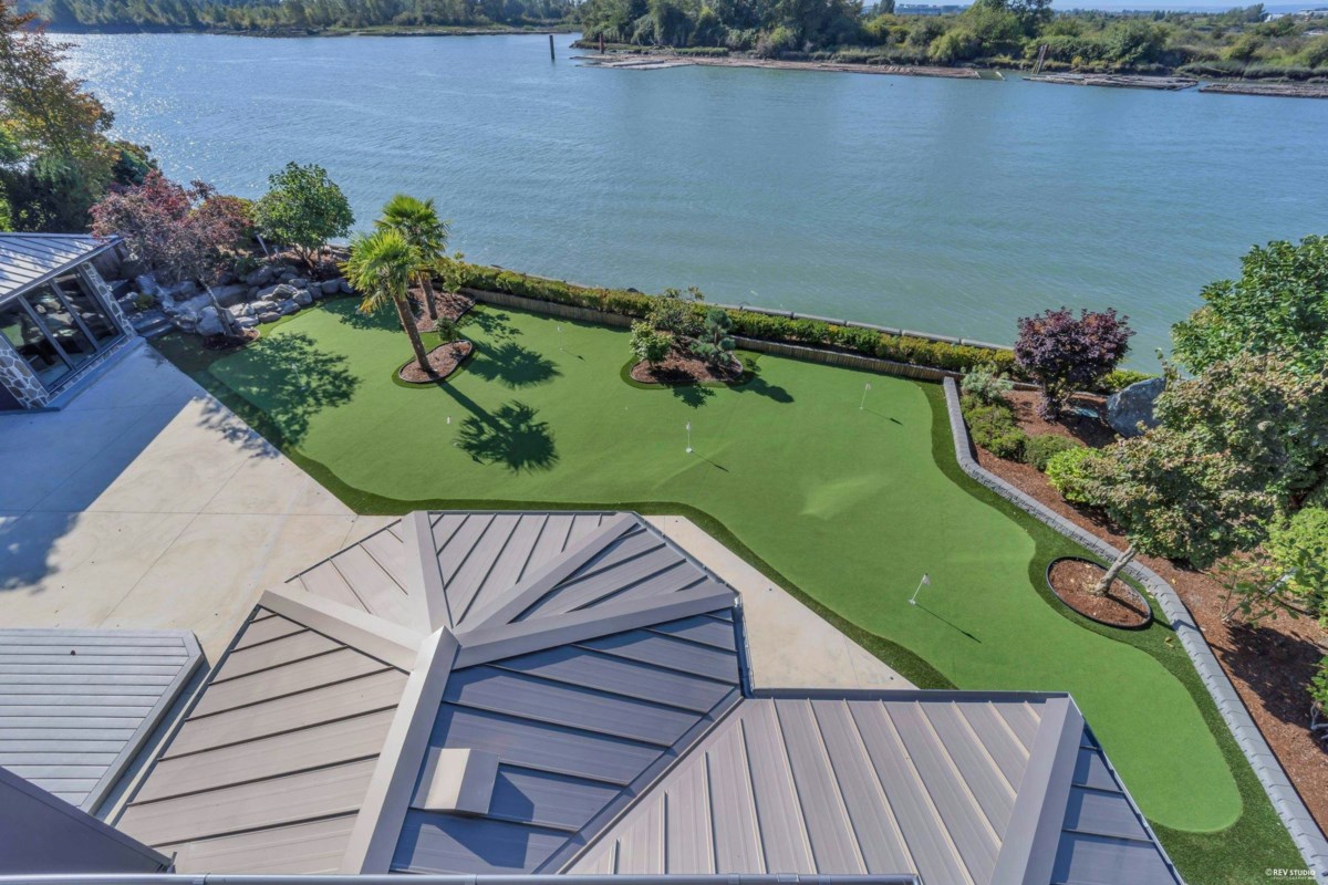 Mansion with waterfront putting green for sale on 'exclusive' island in Vancouver