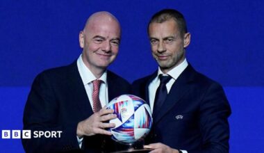 Gianni Infantino (left) and Aleksander Ceferin (right)
