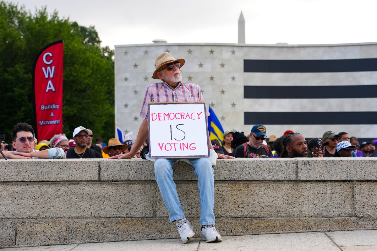 At a Washington war memorial honouring shared sacrifice, Americans highlight new divide on trade war attitudes