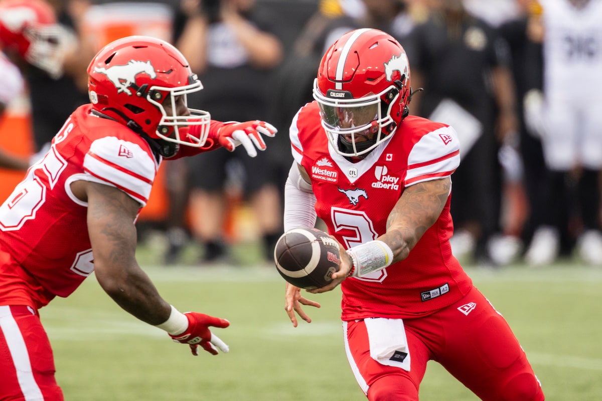 Adams Jr. throws CFL-best touchdown pass, leads Stampeders past Tiger-Cats