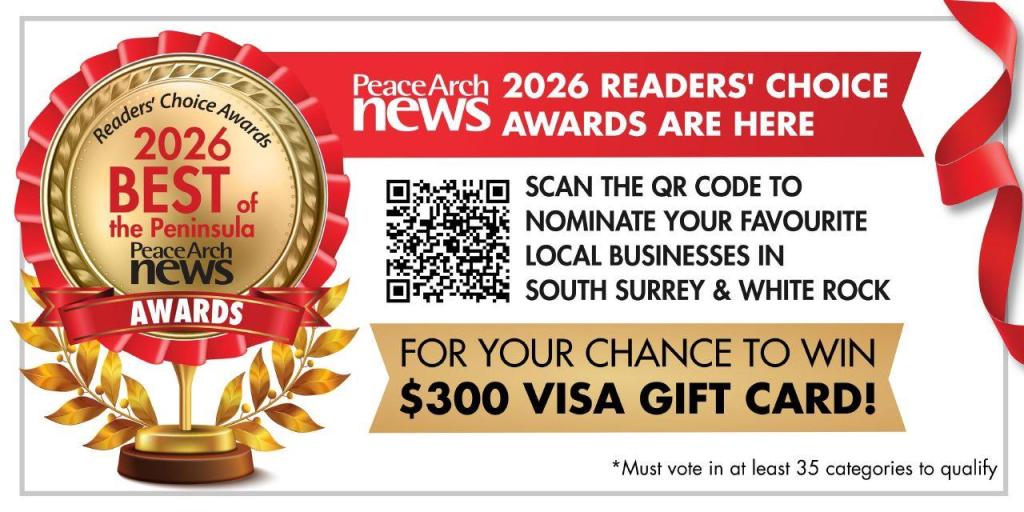 Nominate your faves in the 2026 Peace Arch News Readers’ Choice Awards