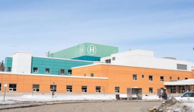 The Whitehorse General Hospital is seen on Tuesday, April 7, 2026. (Photo by Noah Korver/Yukon News)