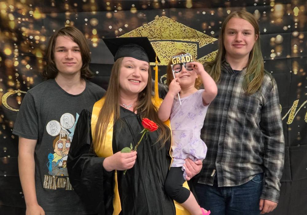 Supplied
Keishna Abenstein is thrilled her middle child, Teagen, got to take in Camp Arnes this summer thanks to the Sunshine Fund after her own fond childhood memories of the camp. From left: Teagen, Keishna, Reaven and Shayne Abenstein.