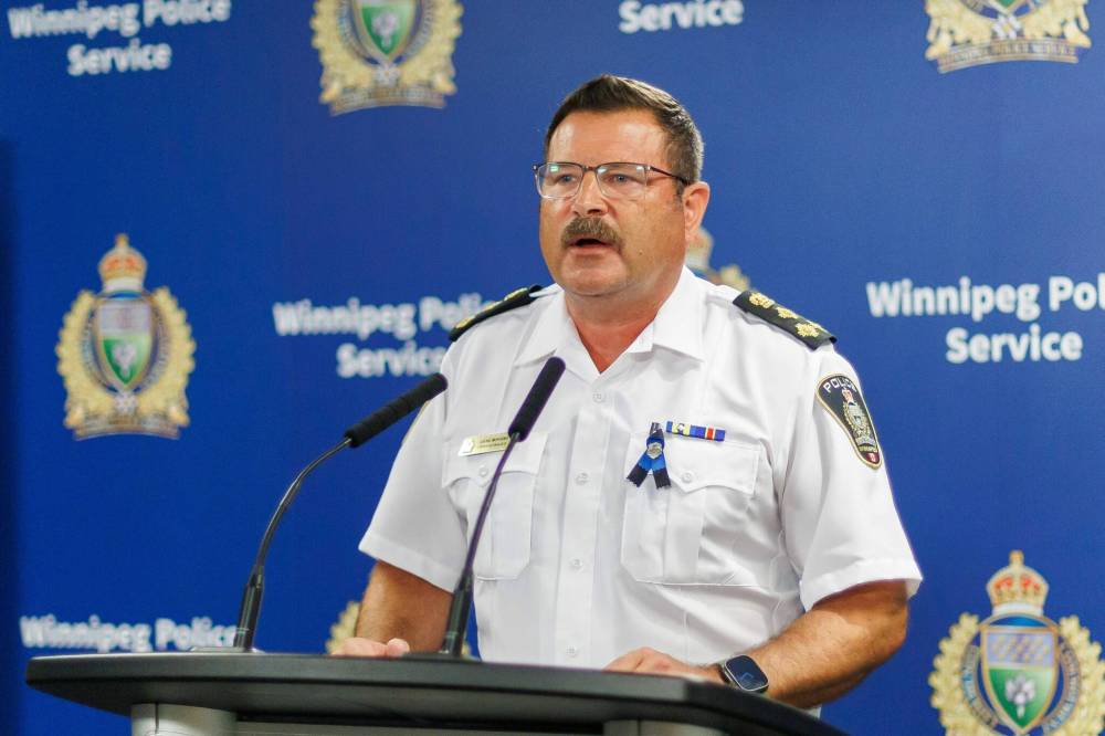 MIKE DEAL / FREE PRESS
Winnipeg Police Chief Gene Bowers