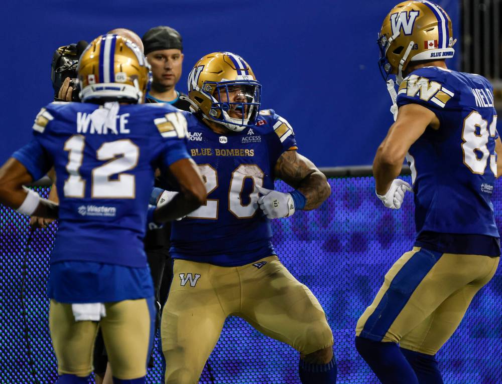 JOHN WOODS / THE CANADIAN PRESS FILES
Winnipeg Blue Bombers running back Brady Oliveira has not had many opportunities to be a difference maker late in games.