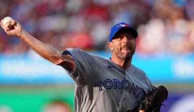 Toronto's Max Scherzer moves into 10th place all-time in strikeouts, passing Walter Johnson