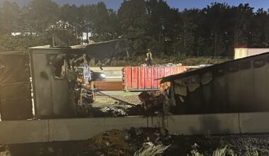 Transport truck fire shuts down Hwy. 401 EB collectors