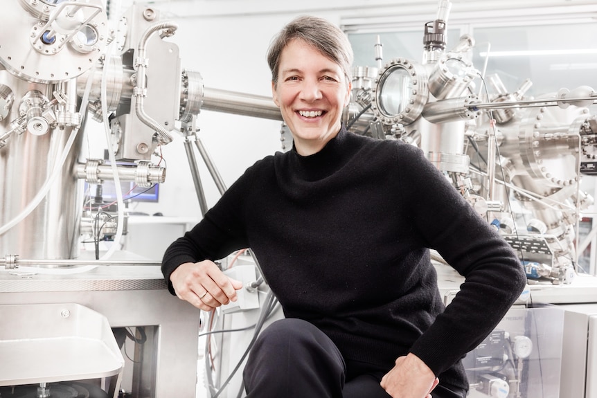 Michelle Simmons with her quantum machine.