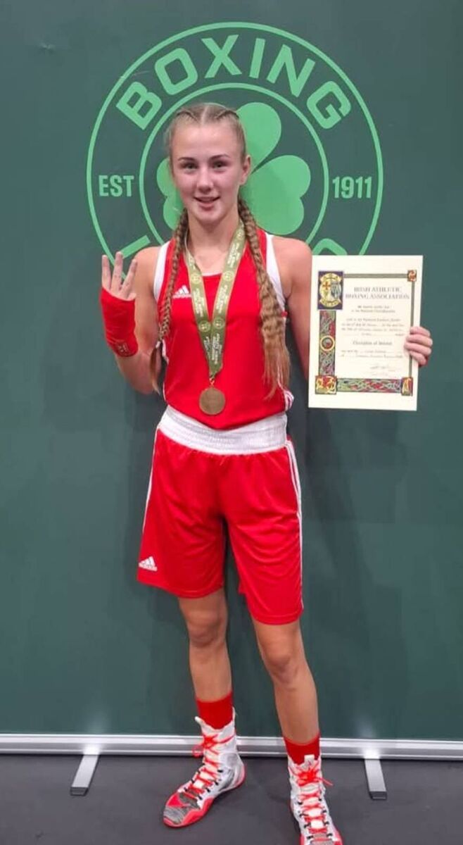 All-Ireland U15 boxing Cadet Champion: Leah Cairns MOB 