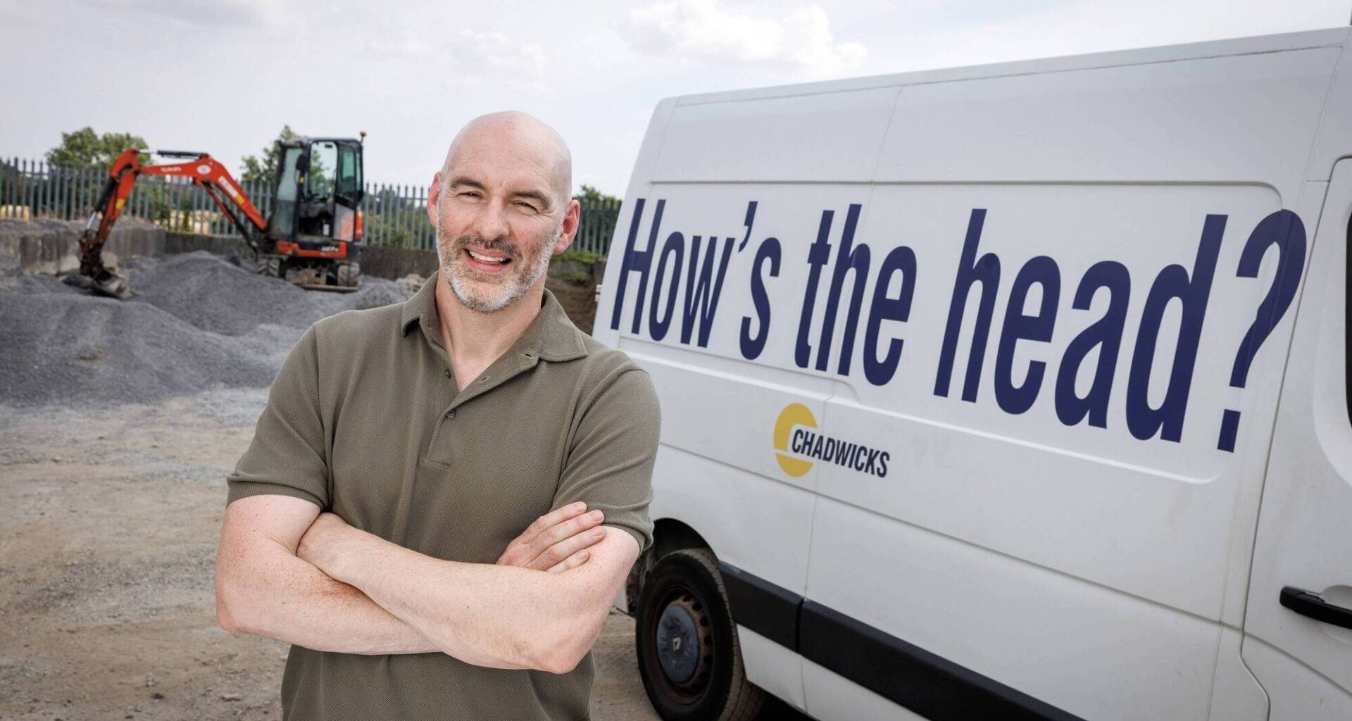 Richie Sadlier promoting the How's the Head? campaign, aimed at raising awareness of mental health among tradespeople and those in the broader construction industry
