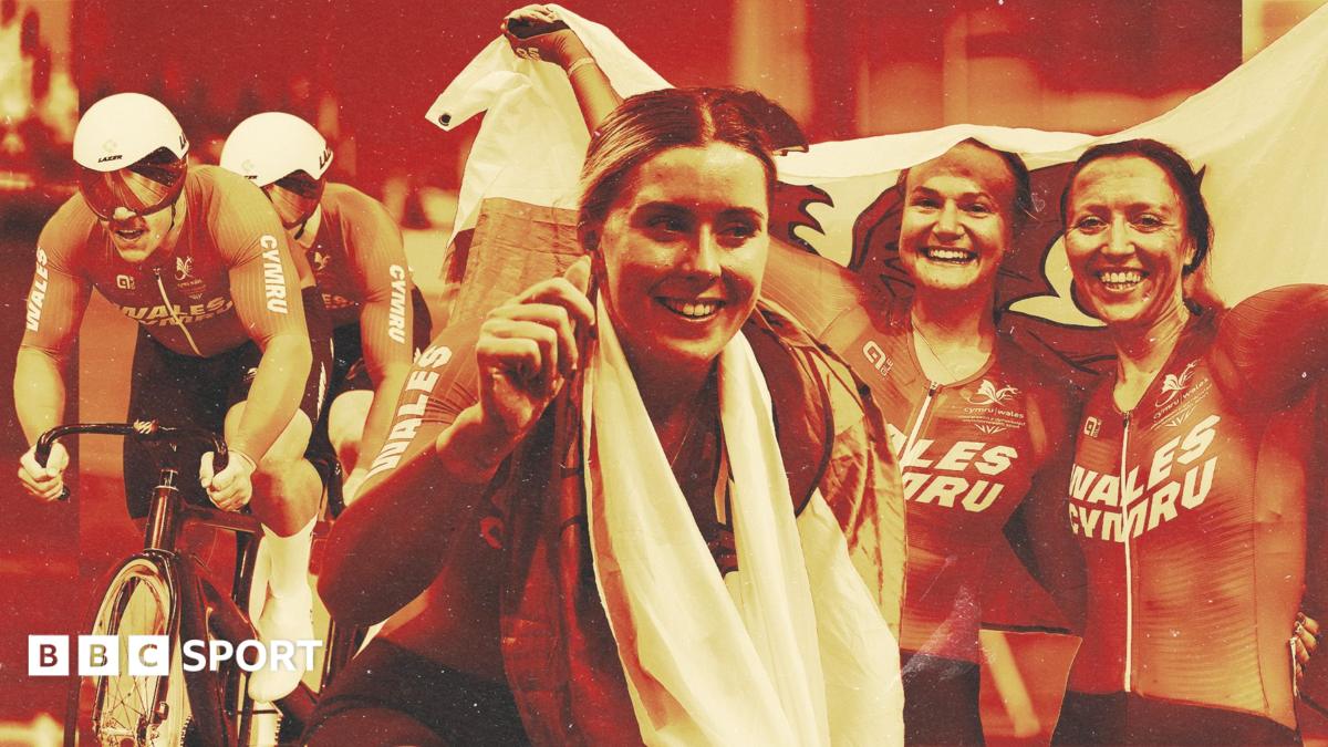 A Wales collage, featuring Emma Finucane (centre)
