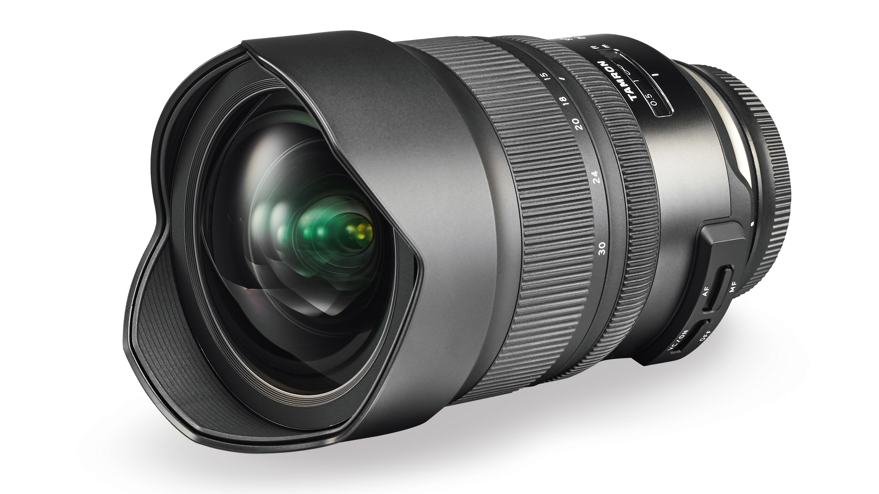 Tamron 15-30mm F/2.8 Di VC USD G2 lens in front of a white background