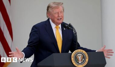 US-Canada trade war escalates as Trump threatens tariff hike on autos after Carney vows to retaliate - BBC