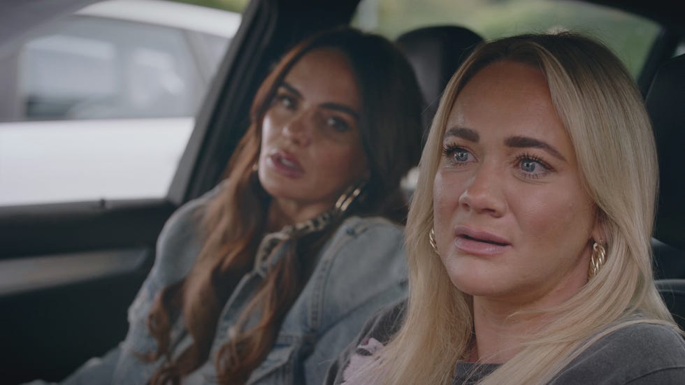 Mercedes McQueen and Leela Lomax in Hollyoaks mercedes mcqueen and leela lomax in hollyoaks