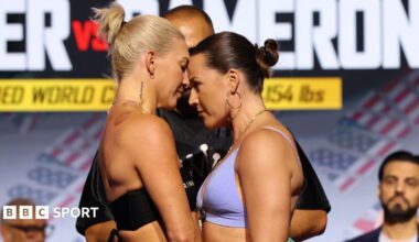 Mikaela Mayer and Chantelle Cameron put their heads together