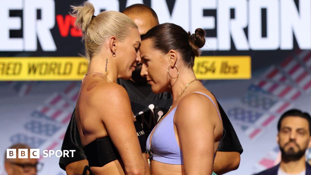 Mikaela Mayer and Chantelle Cameron put their heads together