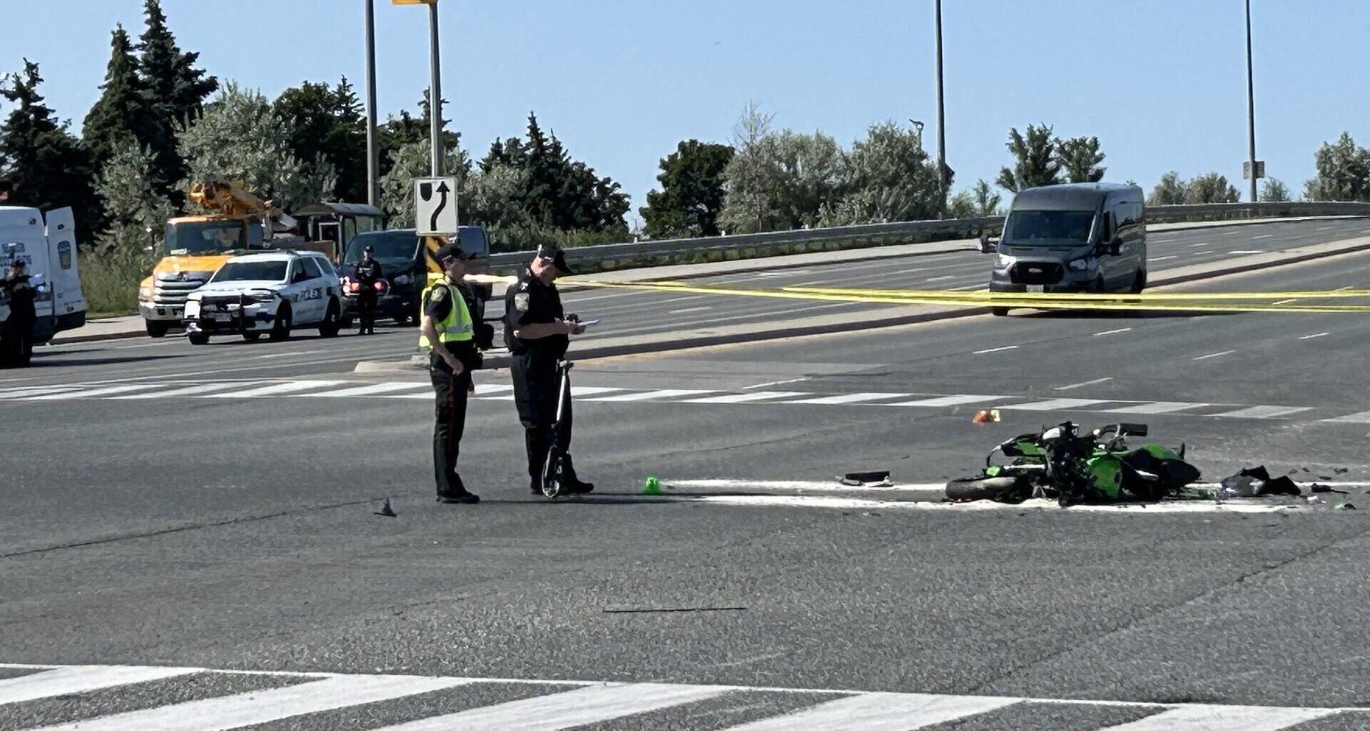 Male motorcyclist dead following collision in Brampton