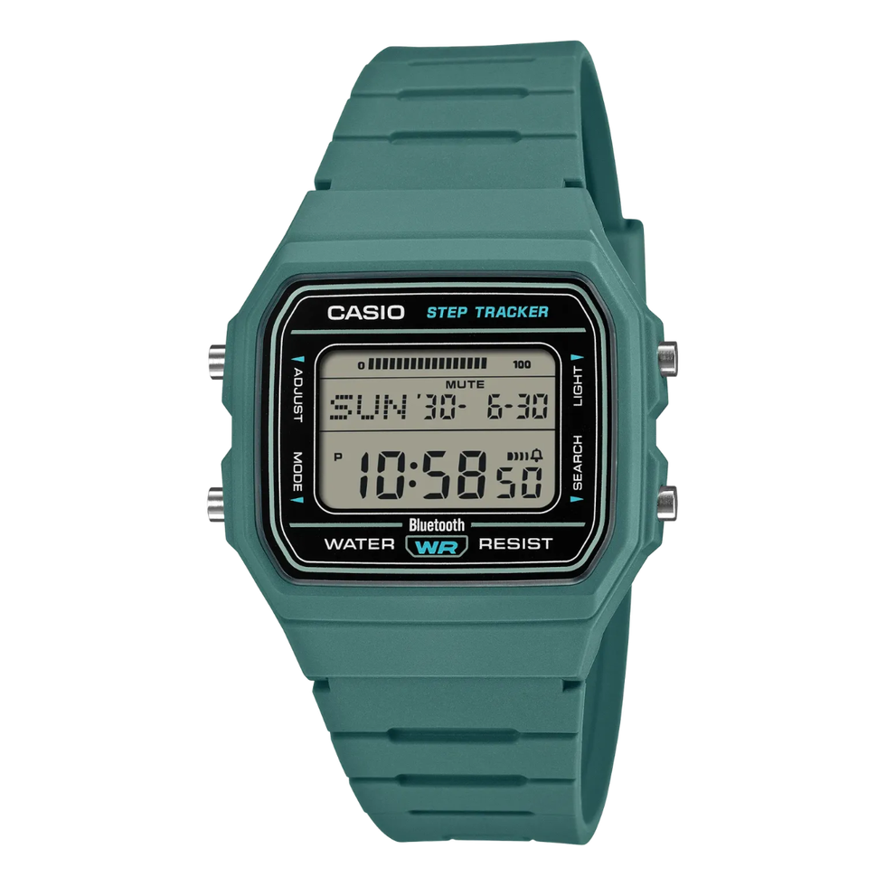teal digital wristwatch with step tracker and bluetooth. teal digital wristwatch with step tracker and bluetooth.