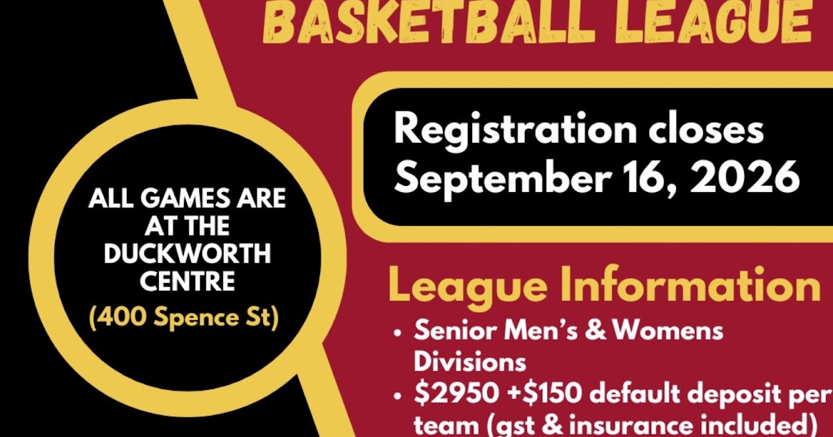 Winnipeg Basketball League Opens 2026-27 Adult Men's and Women's Registration; Deadline Sep 16