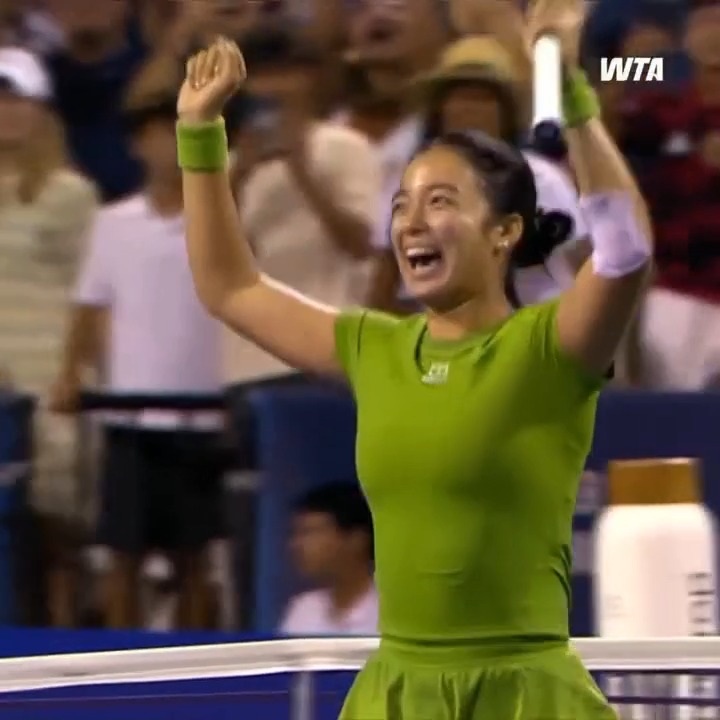 HINDI HIHINTO! ☝️🇵🇭🎾 WATCH: Filipino tennis star #AlexEala secured her spot in the semifinals of #MubadalaDCOpen, after defeating Ukraine’s Elina Svitolina in the quarterfinals, 6-3, 6-4. "There’s so many things that I’ve learned about the tour, about myself, about what it takes to sustain this level both physically and mentally. And just the effort you need to have to hang with these top players and stay there. It’s definitely a long process, I’m just at the beginning of that learning process. So I'm really excited for what’s ahead," she said in a WTA interview. Alex will now face Naomi Osaka in the semis. (🎥: WTA)