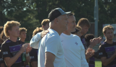 Furman men’s soccer honors Doug Allison, unveils College Cup banner