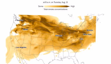 Wildfire smoke is once again pouring across the United States