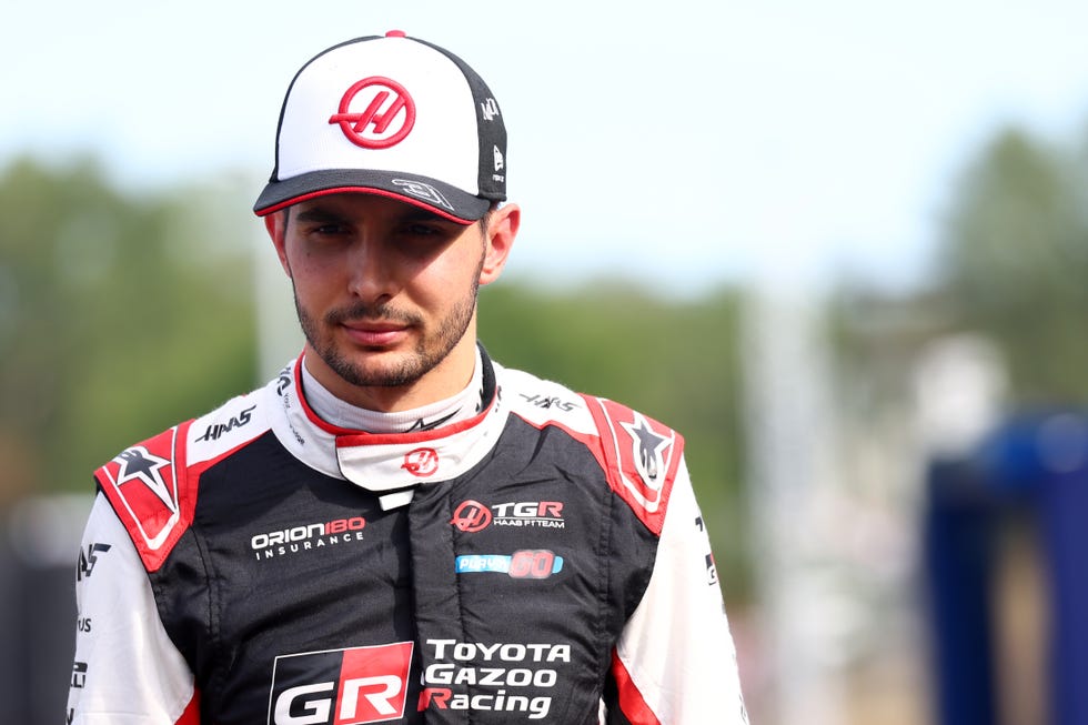 Esteban Ocon of TGR Haas F1 Team looks on at the end of