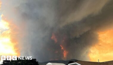 State of emergency declared as fast-moving Canada wildfire doubles in size - BBC