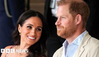 Harry and Meghan's return to UK reignites questions over security - BBC