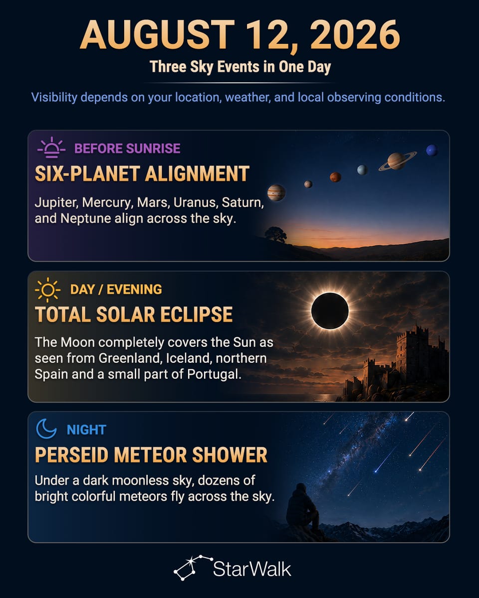 August 12 astronomical events: planetary alignment, Perseid peak, total solar eclipse