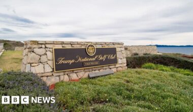 Armed man arrested at Trump's golf course ahead of president's visit - BBC