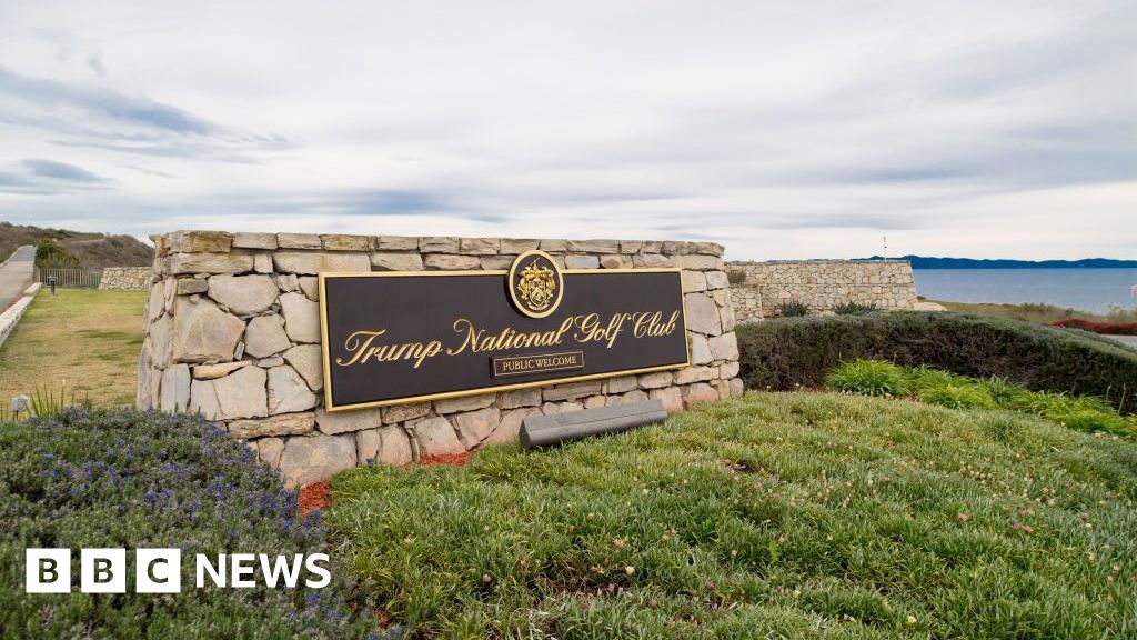 Armed man arrested at Trump's golf course ahead of president's visit - BBC