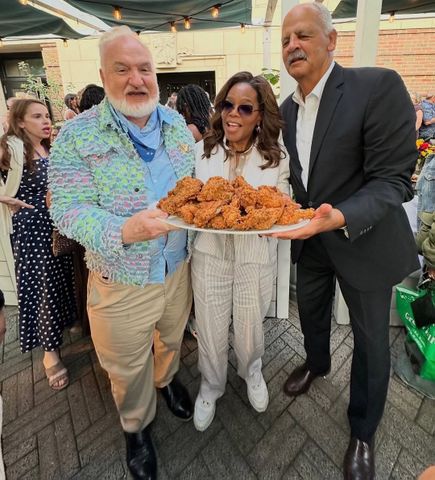 (L-R) Art Smith, Oprah Winfrey and Stedman Graham at Smith’s Reunion restaurant in ChicagoCredit: jvanlokeren/Instagram