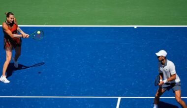 Sabalenka and Djokovic fall in first match as the US Open mixed doubles begins