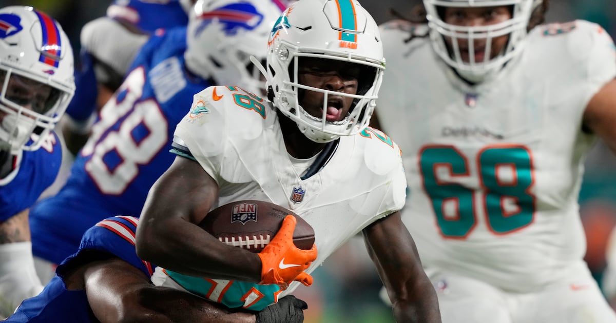 Miami Dolphins head coach Jeff Hafley on De'Von Achane workload: He 'better be in good shape'
