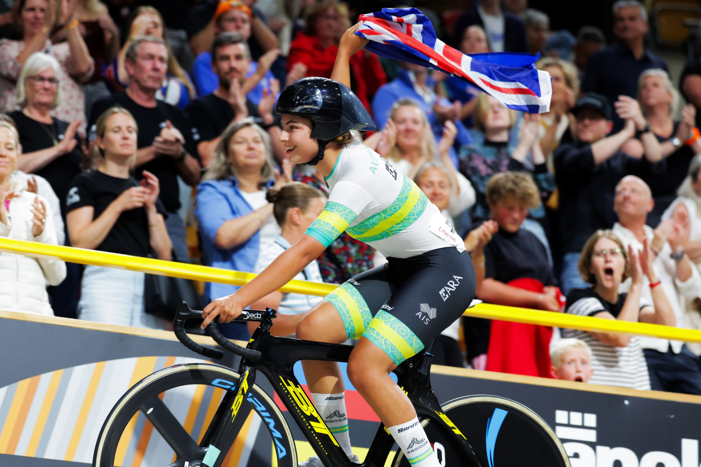 ARA Australian Cycling Team athlete in the women's sprint event.