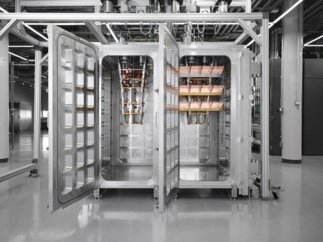An inside view of two of IBM’s modular cryogenic systems, designed to support fault-tolerant quantum computing in a scalable manner (Source: IBM)