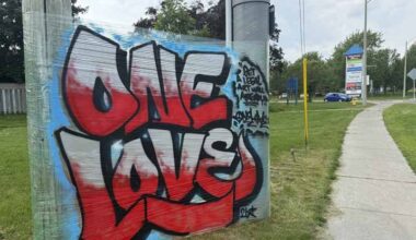 Video - Plastic-Wrap Graffiti Appears Across Cobourg - Today's Northumberland