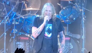 Sebastian Bach onstage with Twisted Sister