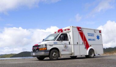 Victoria crash involving ambulance sends 2 to the hospital