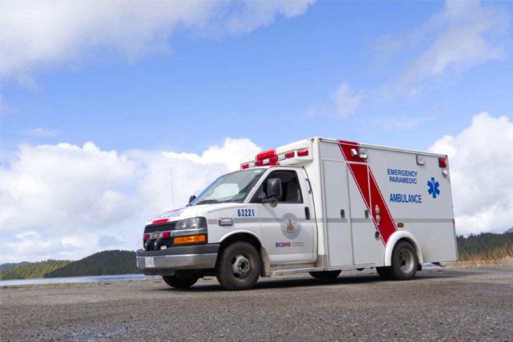 Victoria crash involving ambulance sends 2 to the hospital