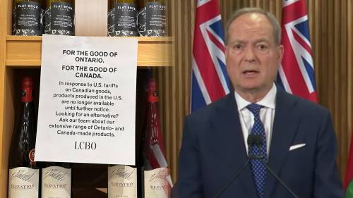 Ontario government ‘resolute’ that U.S. booze ‘remain off shelves’ unless trade talks benefit Canada