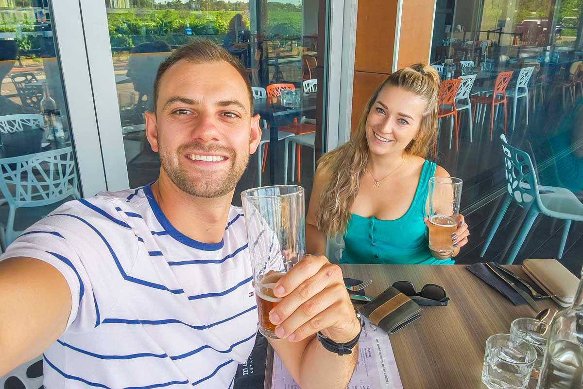 Bailey-and-Daniel-take-a-selfie-drinking-beer-in-Ottawa-Ontario