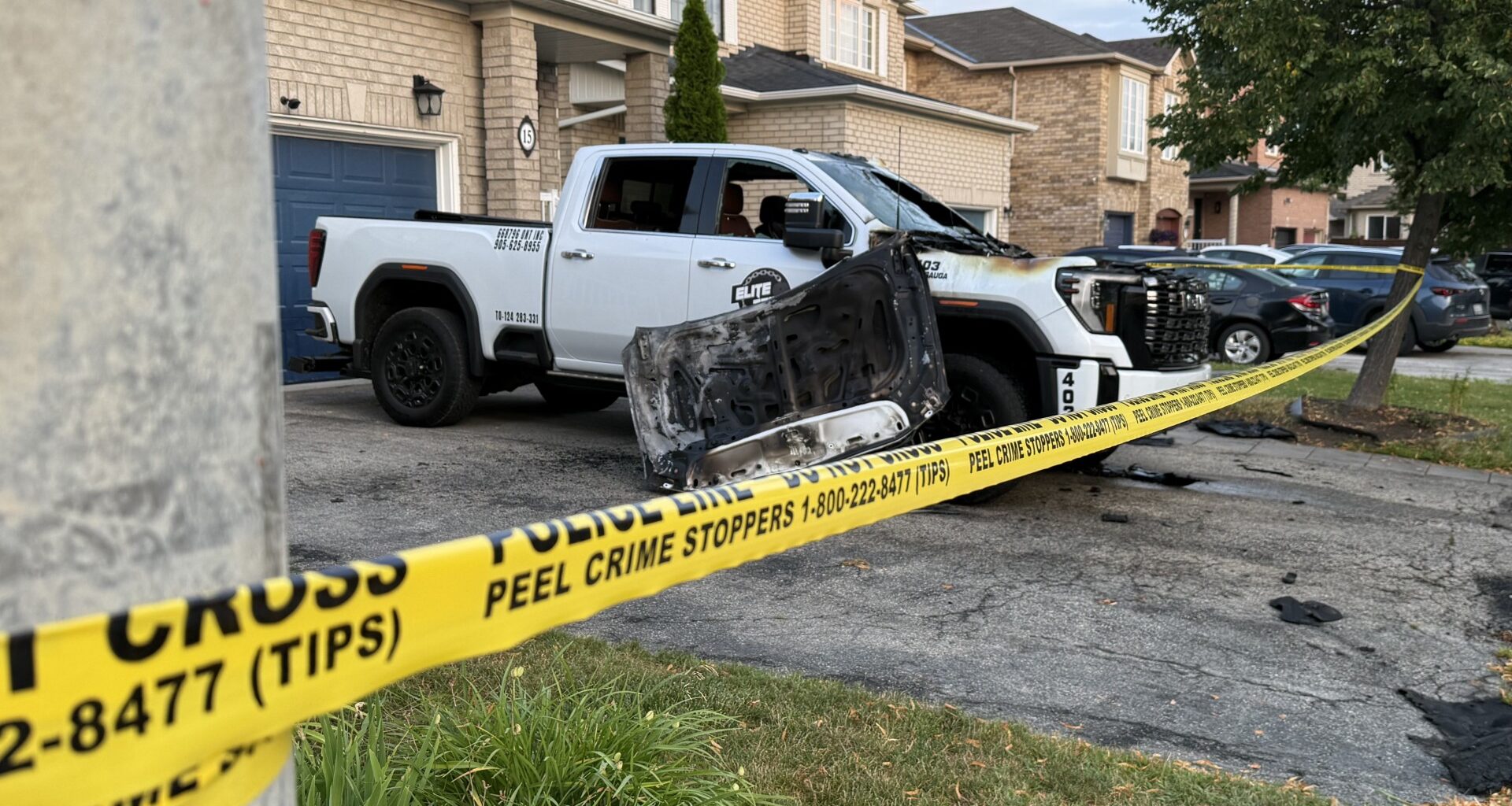 Tow truck torched in Brampton driveway overnight, police say