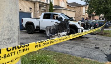 Tow truck torched in Brampton driveway overnight, police say